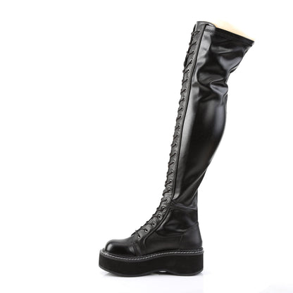 DemoniaCult Frauenstiefel EMILY-375 blk str vegan Leder