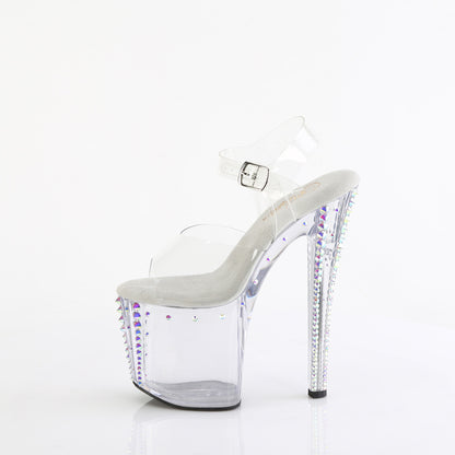Pleaser Women's Platform Shoes ENCHANT-708RS-02 Clr/Clr-AB RS