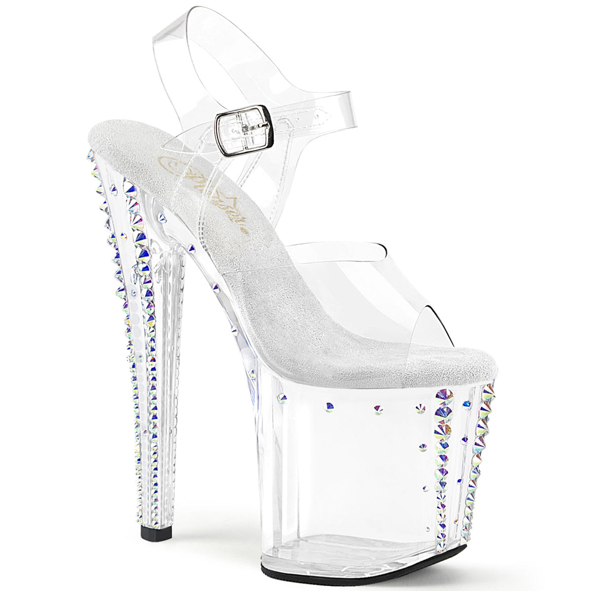 Pleaser Women's Platform Shoes ENCHANT-708RS-02 Clr/Clr-AB RS
