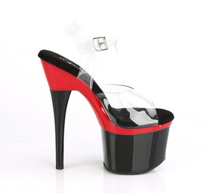 Pleaser Damen Sandalen ESTEEM-708 CLR / Red-BLK