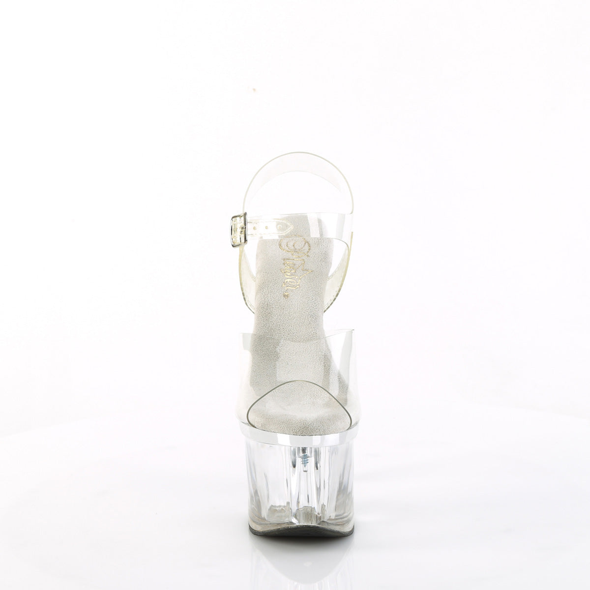 Pleaser  Sandals ESTEEM-708 Clr/Slv Chrome-Clr