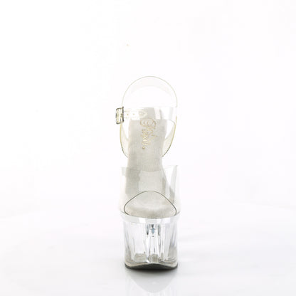 Pleaser  Sandals ESTEEM-708 Clr/Slv Chrome-Clr