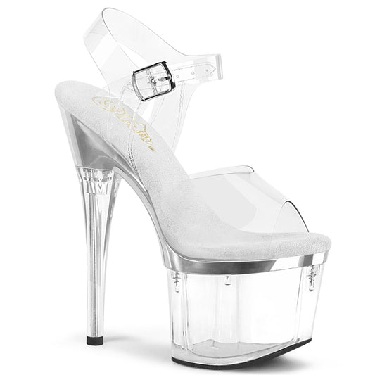 Pleaser  Sandalen ESTEEM-708 CLR/SLV-Chrom-CLR