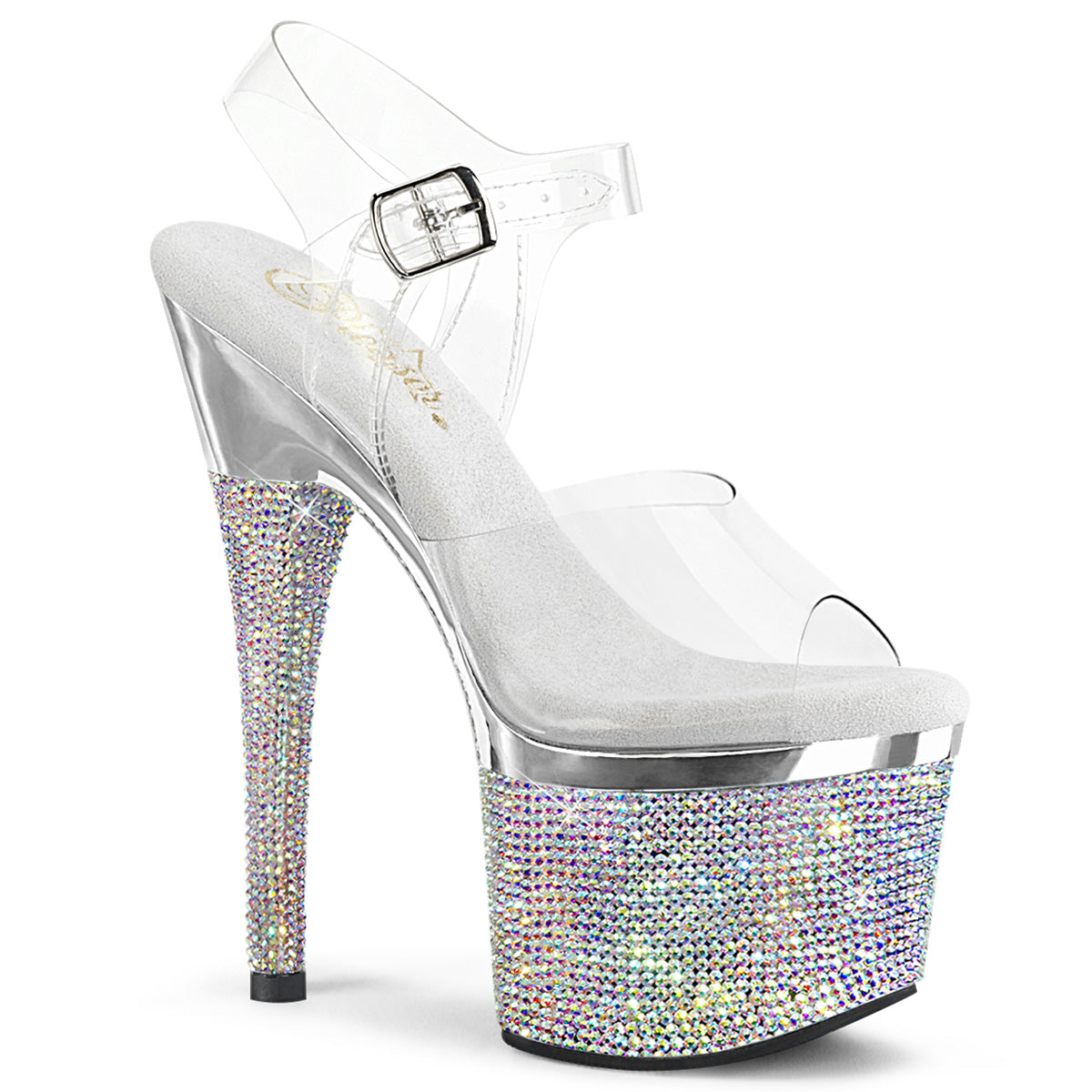 Pleaser  Sandalen ESTEEM-708dm CLR/SLV Chrom-SLV ab Rs