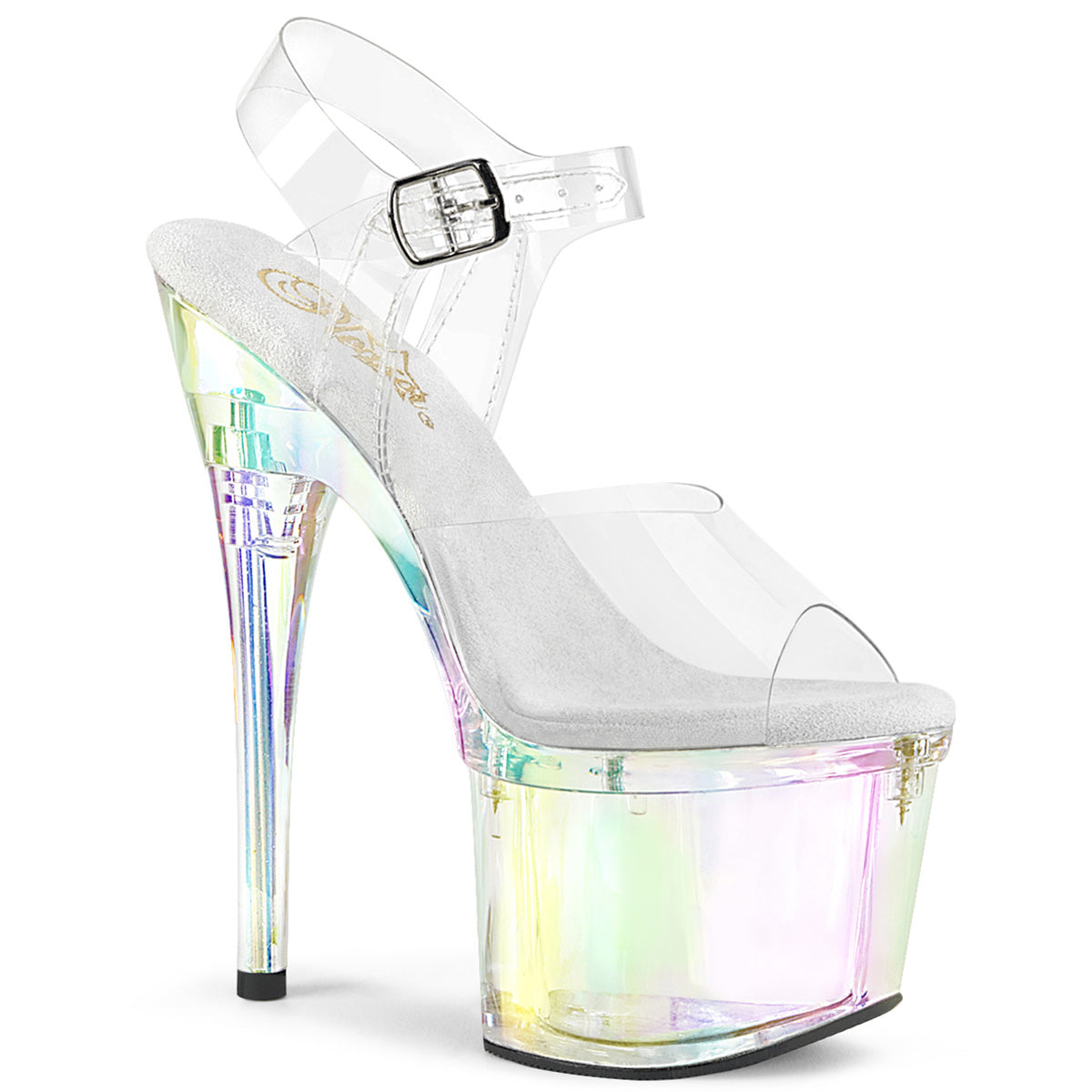 Pleaser  Sandalen ESTEEM-708RBP CLR / CLR-Hologramm