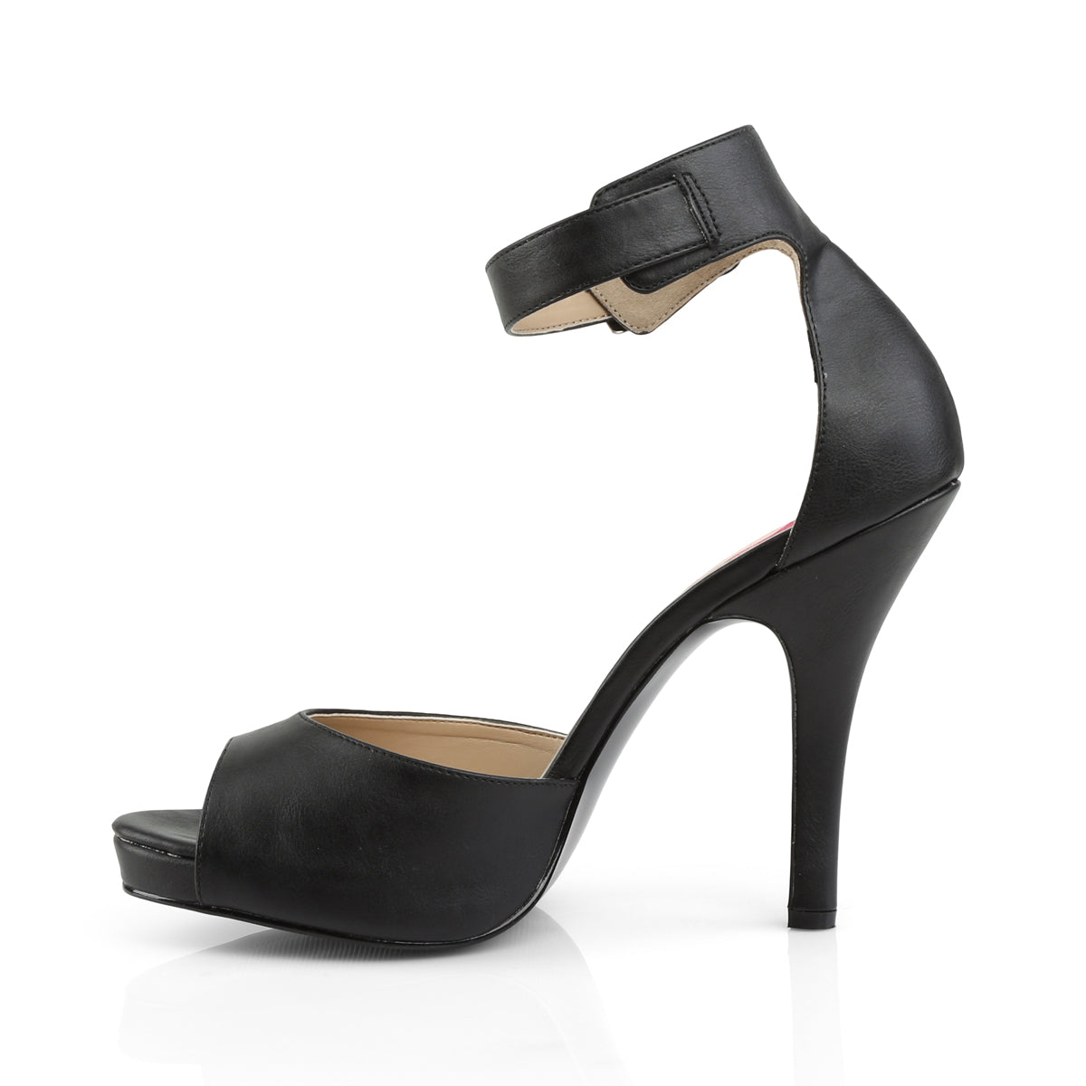 Pleaser Pink Label Womens Pumps EVE-02 Blk Faux Leather
