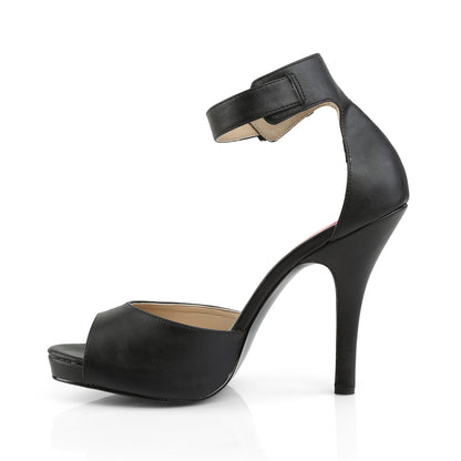 Pleaser Pink Label Womens Pumps EVE-02 Blk Faux Leather