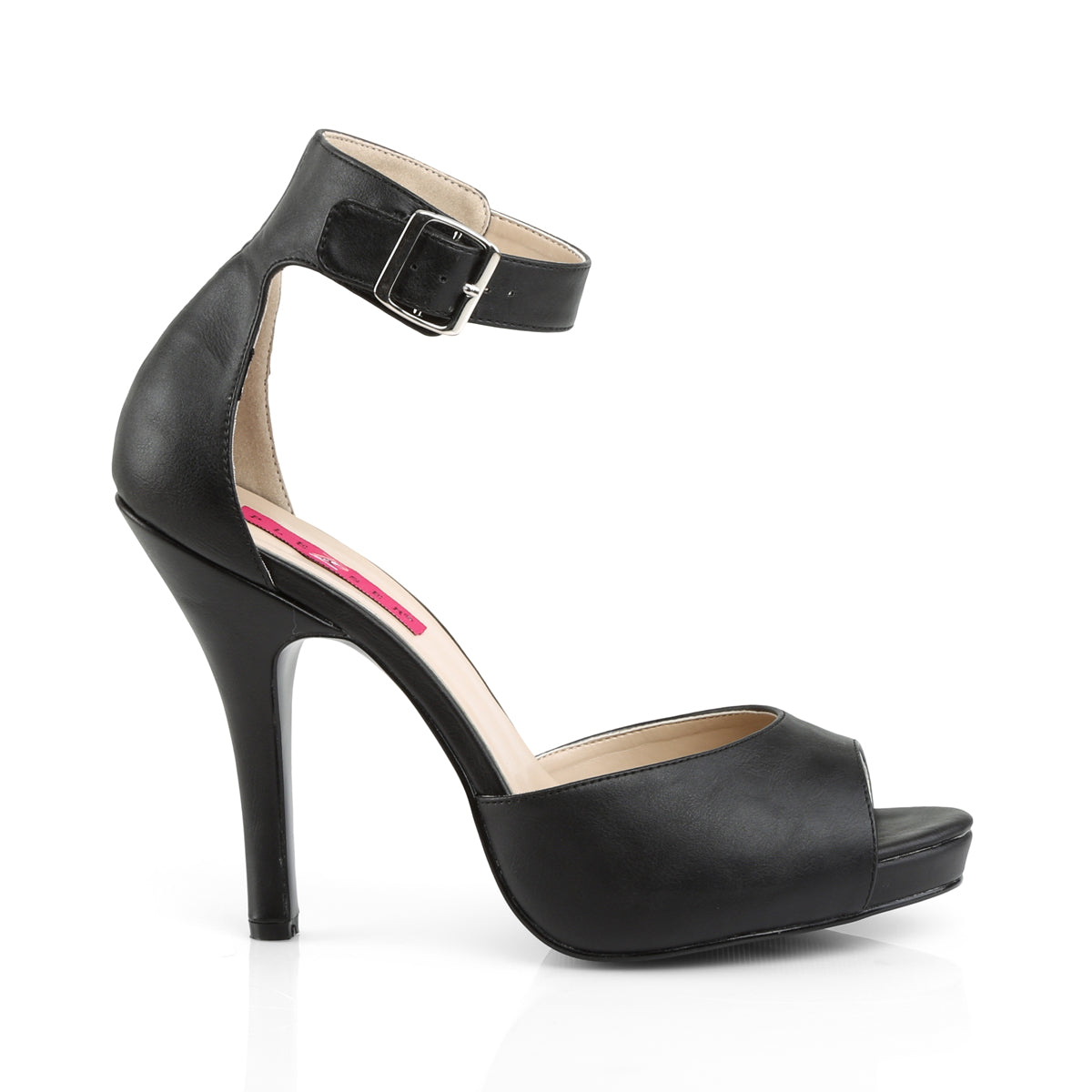 Pleaser Pink Label Womens Pumps EVE-02 Blk Faux Leather