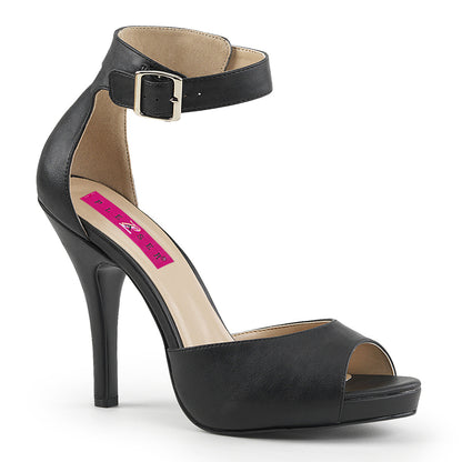 Pleaser Pink Label Womens Pumps EVE-02 Blk Faux Leather