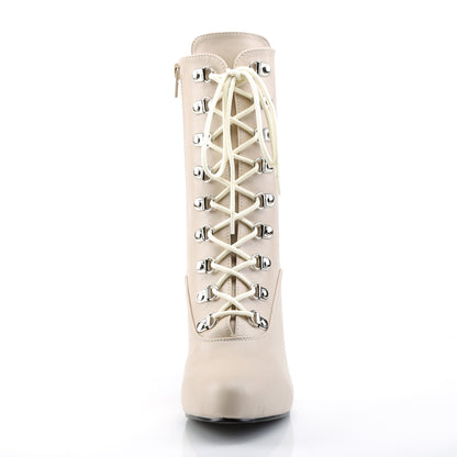 Pleaser Pink Label Frauenpumpen EVE-106 Creme-Kunstleder
