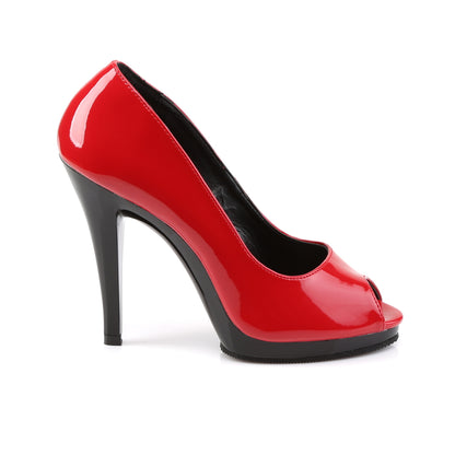 Pleaser Pink Label Frauenpumpen FLAIR-474 rot / blk