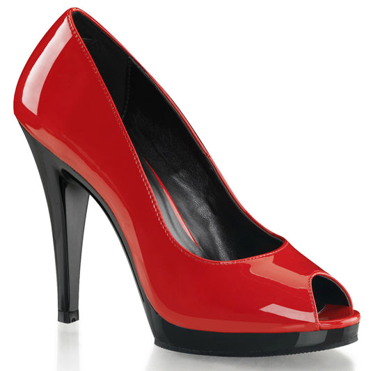 Pleaser Pink Label Frauenpumpen FLAIR-474 rot / blk