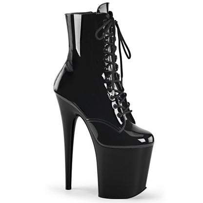 Pleaser Damen Knöchelstiefel FLAMINGO-1020 blk pat / black