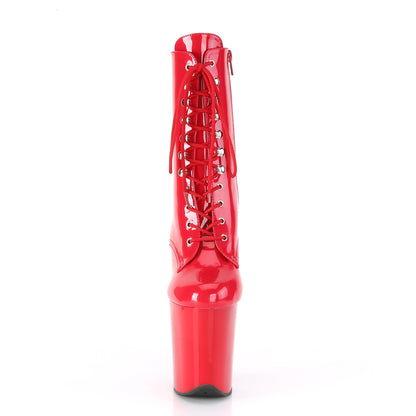 Pleaser Womens Ankle Boots FLAMINGO-1020 Red Pat/Red