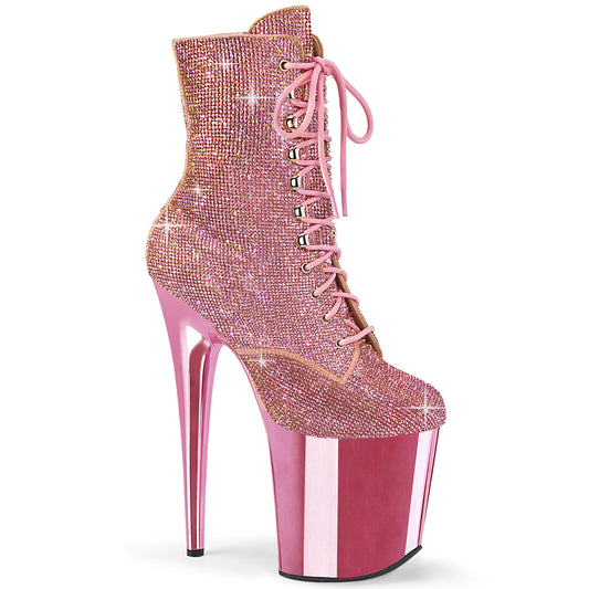 Pleaser  Ankle Boots FLAMINGO-1020CHRS B. Pink RS/B. Pink Chrome