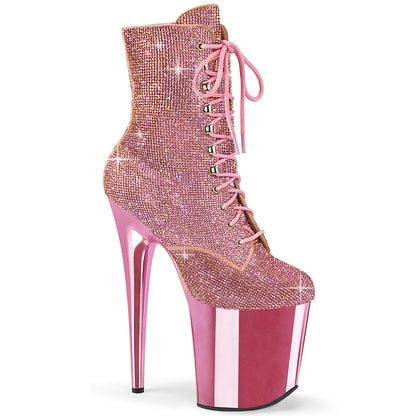 Pleaser  Ankle Boots FLAMINGO-1020CHRS B. Pink RS/B. Pink Chrome