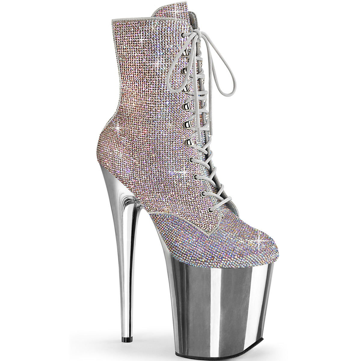 Pleaser  Stiefeletten FLAMINGO-1020CHRS SLV Multi Rs / Slv Chrome