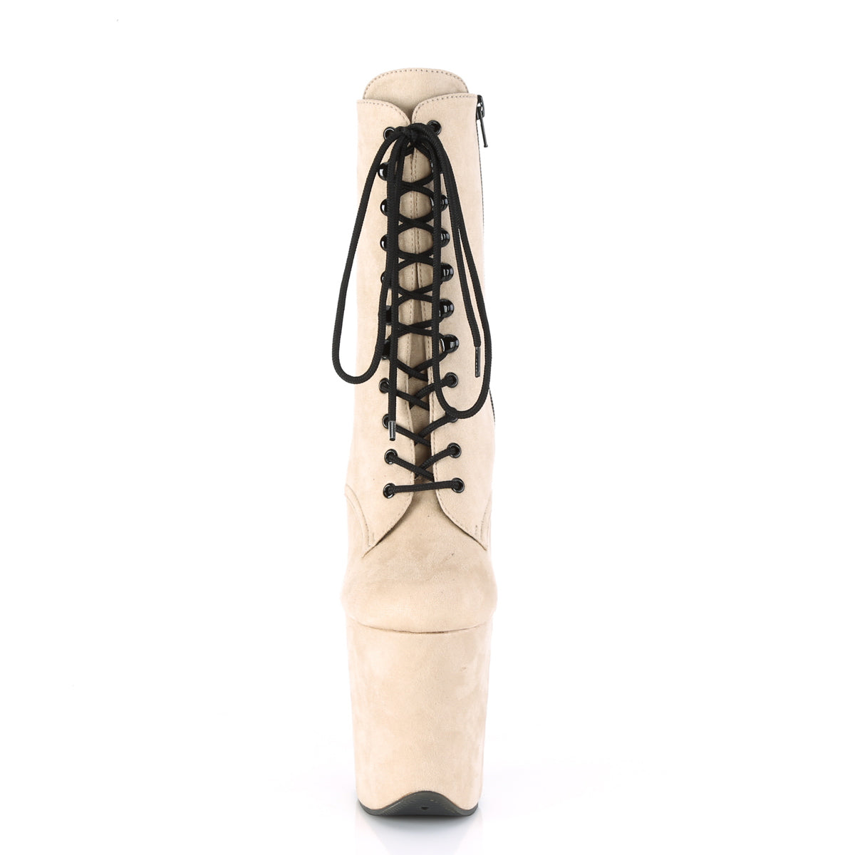 Pleaser Damen Knöchelstiefel FLAMINGO-1020FS Beige Faux Wildleder / Beige Faux Wildleder