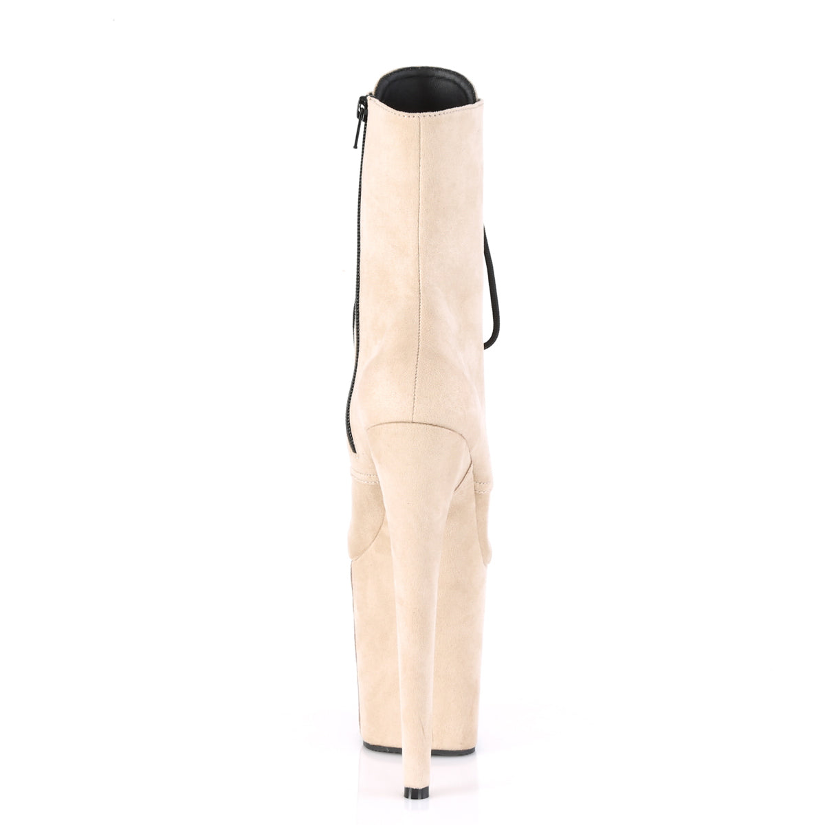 Pleaser Damen Knöchelstiefel FLAMINGO-1020FS Beige Faux Wildleder / Beige Faux Wildleder
