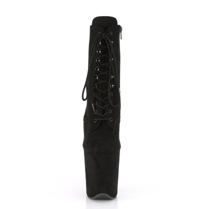 Pleaser Damen Knöchelstiefel FLAMINGO-1020FS BLK Faux Wildleder / BLK Faux Wildleder