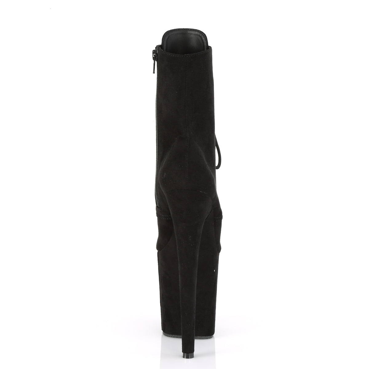 Pleaser Damen Knöchelstiefel FLAMINGO-1020FS BLK Faux Wildleder / BLK Faux Wildleder