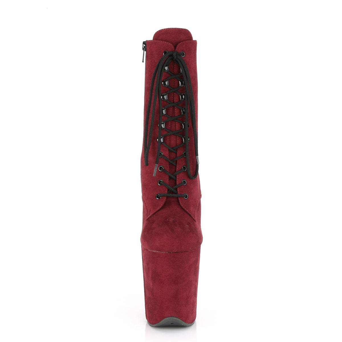 Pleaser Damen Knöchelstiefel FLAMINGO-1020FS Burgund Faux Wildleder / Burgund Faux Wildleder