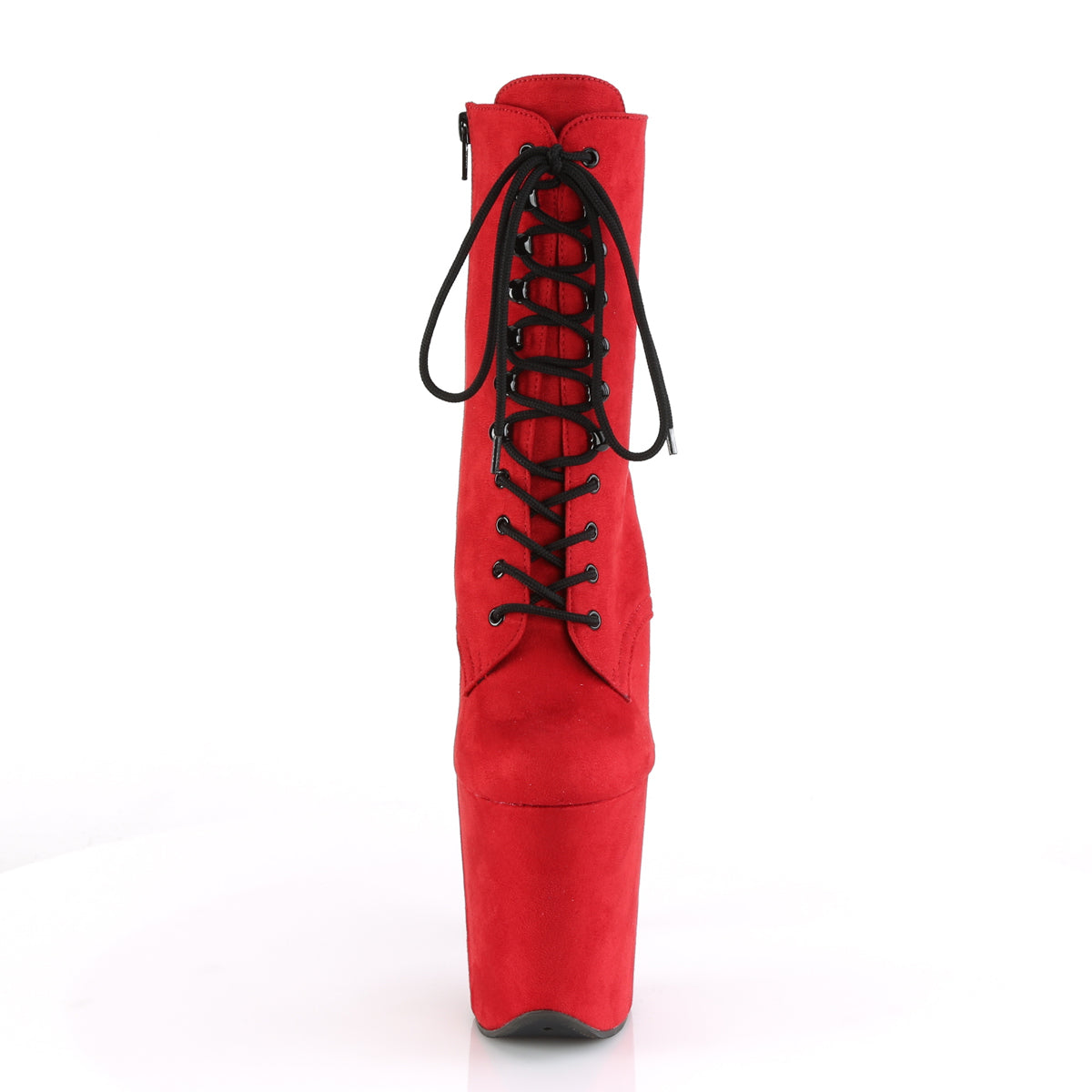 Pleaser Damen Knöchelstiefel FLAMINGO-1020FS Rot Faux Wildleder / Rot Faux Wildleder