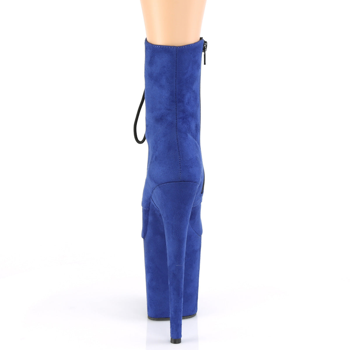 Pleaser Womens Ankle Boots FLAMINGO-1020FS Royal Blue Faux Suede/Royal Blue Faux Suede