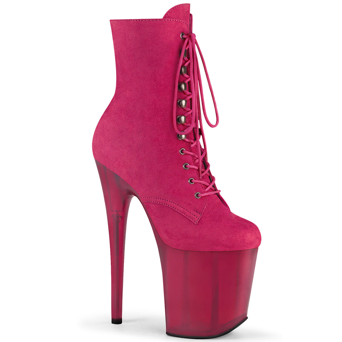 Pleaser Damen Knöchelstiefel FLAMINGO-1020FST H. Rosa Faux Wildleder / Frosted H. Pink