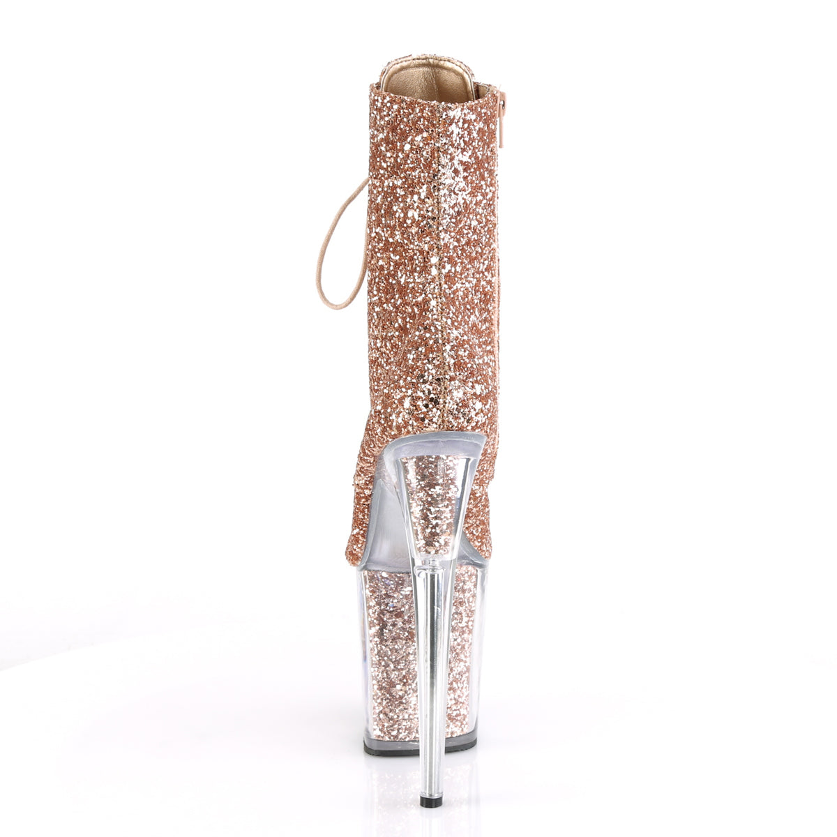 Pleaser Damen Knöchelstiefel FLAMINGO-1020g Rose Gold Glitter / Rose Gold Glitter