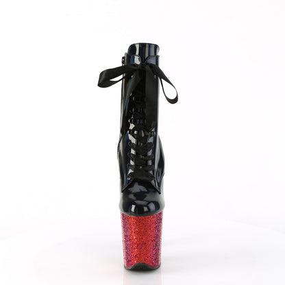 Pleaser   FLAMINGO-1020HG blk Holo Pat/Rainbow Funkeln
