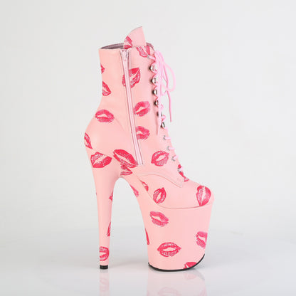 Pleaser Women's Platform Shoes FLAMINGO-1020KISSES B. Pink Faux Leather/B. Pink Faux Leathe