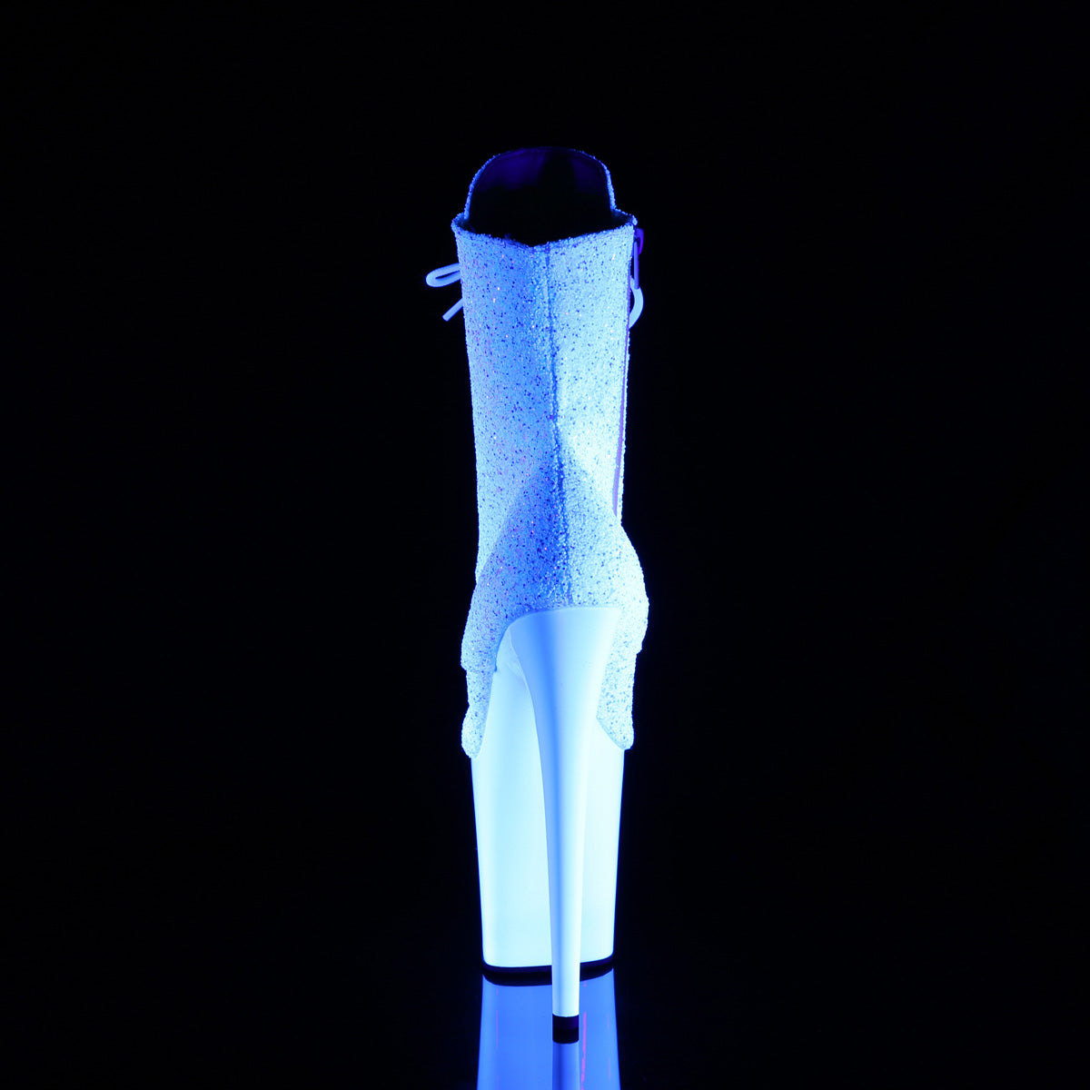 Pleaser   FLAMINGO-1020LG Neon WHT Multi Glitter/Neon WHT