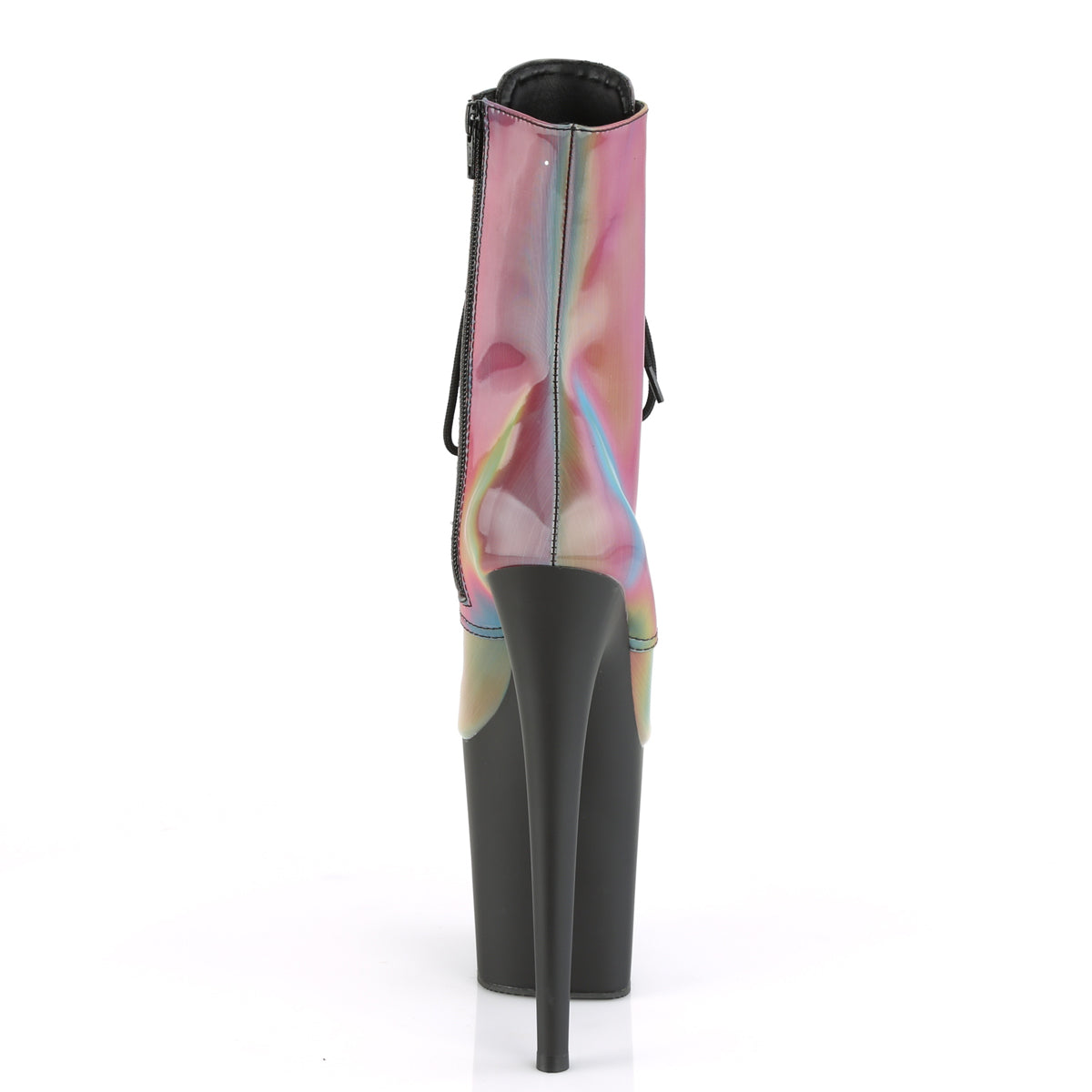 Pleaser Damen Knöchelstiefel FLAMINGO-1020Refl. Rainbow Reflektierend / blk matt
