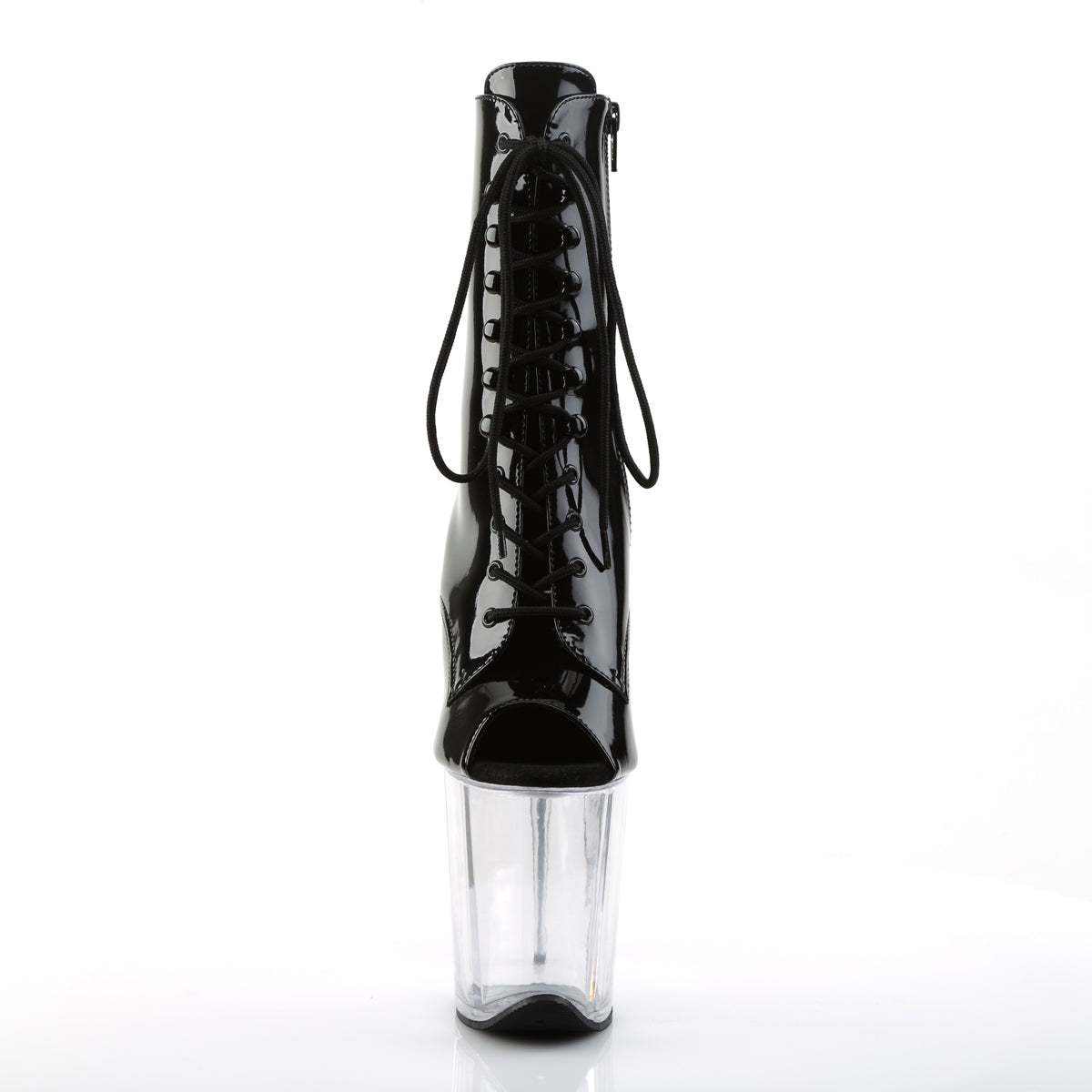 Pleaser Damen Knöchelstiefel FLAMINGO-1021 BLK Pat / CLR
