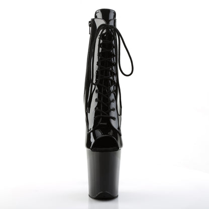 Pleaser Damen Knöchelstiefel FLAMINGO-1021 BLK Pat / BLK