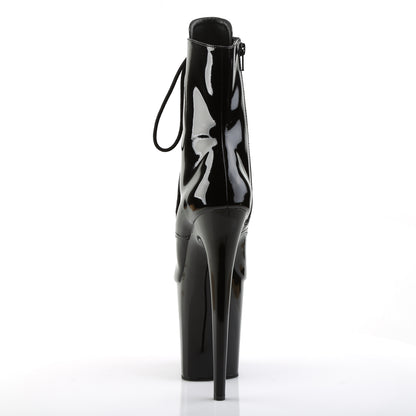 Pleaser Damen Knöchelstiefel FLAMINGO-1021 BLK Pat / BLK
