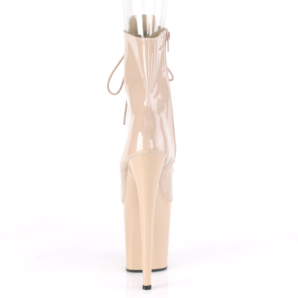 Pleaser Damen Knöchelstiefel FLAMINGO-1021 Nude Pat / Nackt