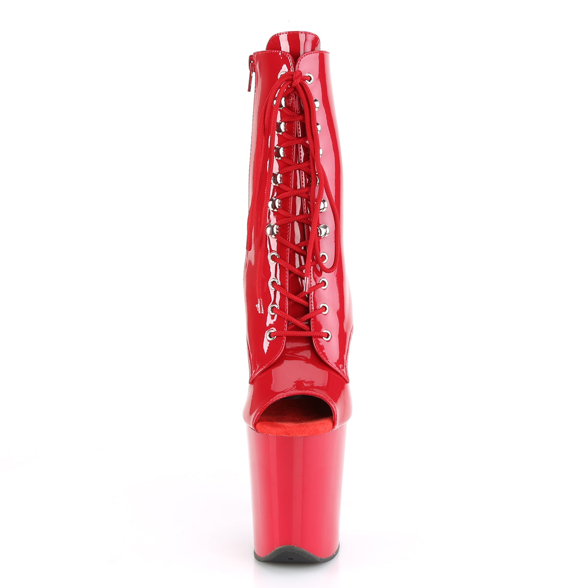 Pleaser Damen Knöchelstiefel FLAMINGO-1021 rot pat / rot