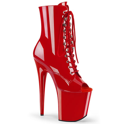 Pleaser Damen Knöchelstiefel FLAMINGO-1021 rot pat / rot