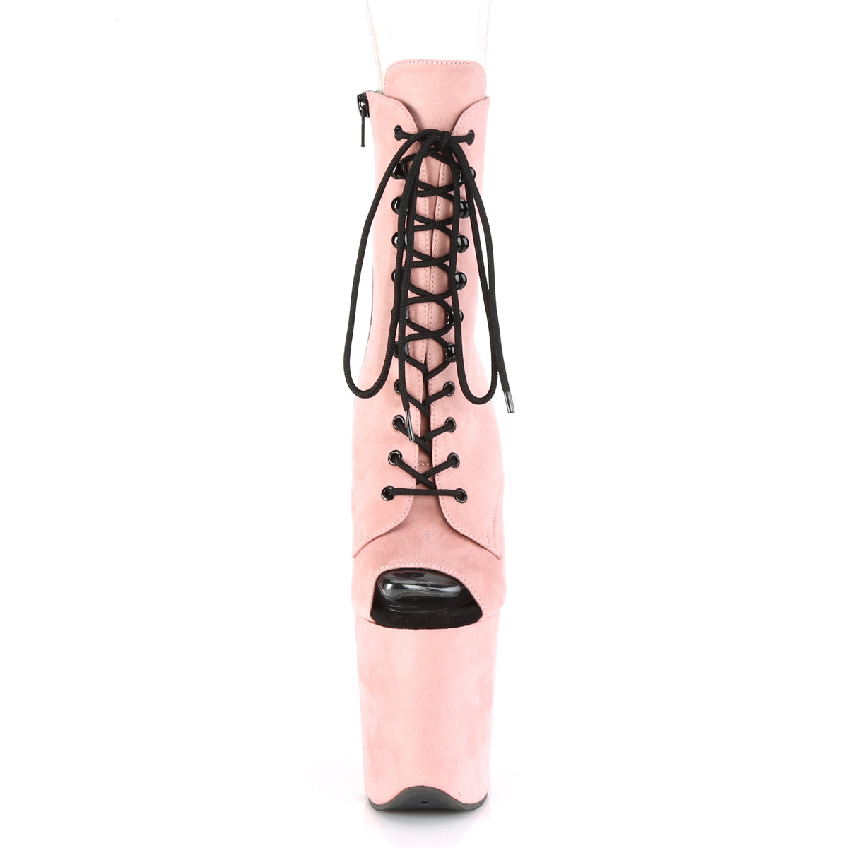 Pleaser Damen Knöchelstiefel FLAMINGO-1021fs B. Rosa Faux Wildleder / b. Rosa Faux Wildleder.