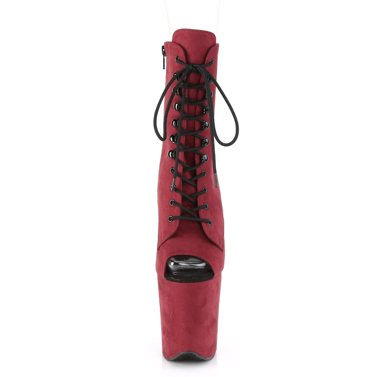 Pleaser Damen Knöchelstiefel FLAMINGO-1021FS Burgund Faux Wildleder / Burgund Faux Wildleder