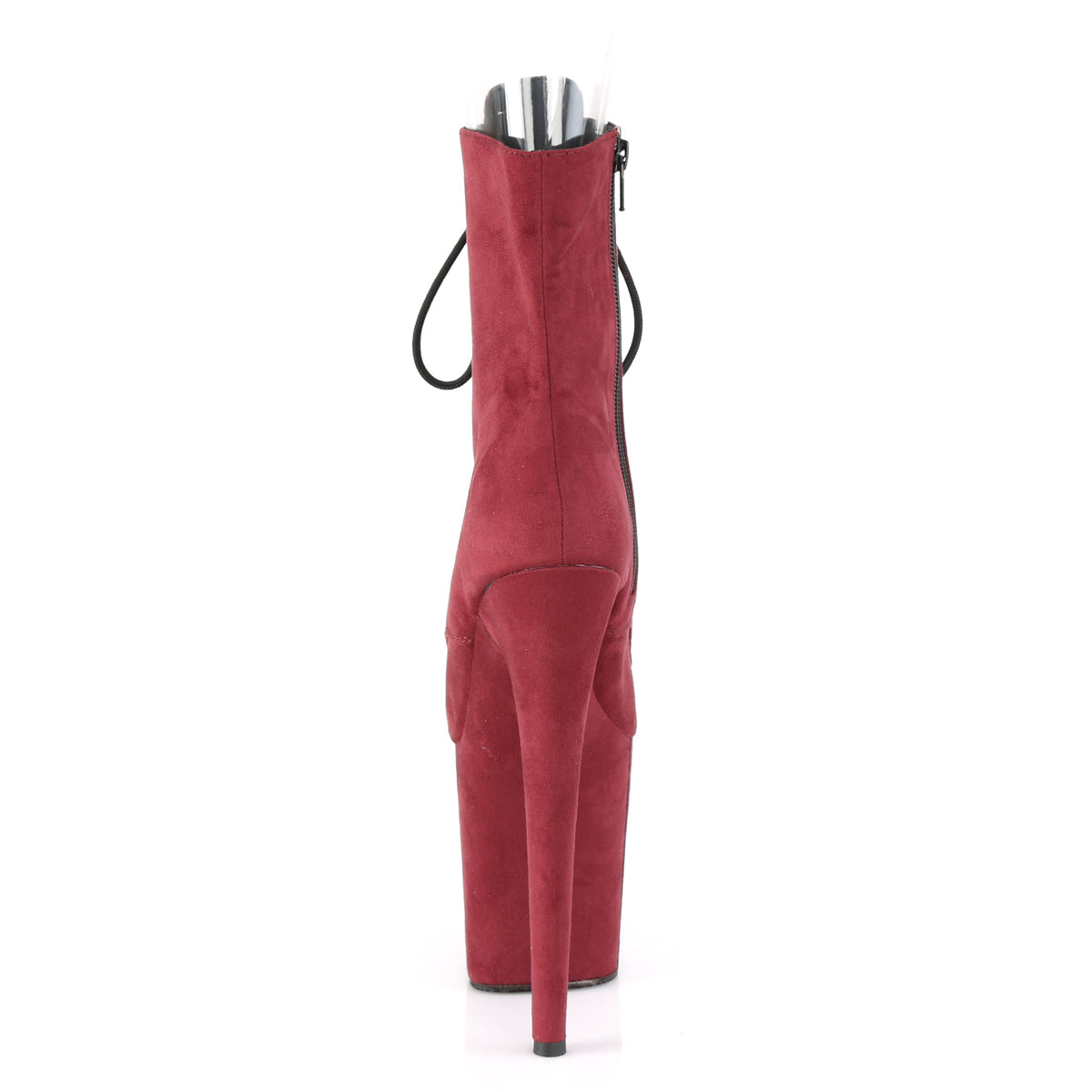 Pleaser Damen Knöchelstiefel FLAMINGO-1021FS Burgund Faux Wildleder / Burgund Faux Wildleder