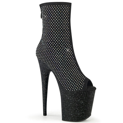 Pleaser  Stiefeletten FLAMINGO-1031GM BLK Fabric-RS Mesh / BLK Matt