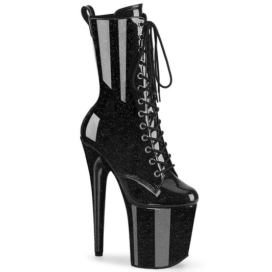 Pleaser   FLAMINGO-1040GP BLK Glitter Pat/M.