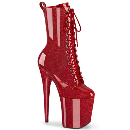 Pleaser   FLAMINGO-1040GP Ruby Red Glitter Pat/M