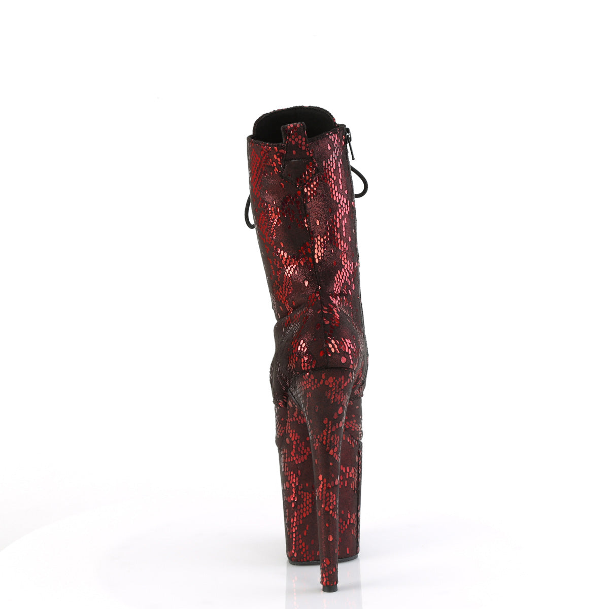 Pleaser   FLAMINGO-1040SPF Red Metallic Schlangendruckstoff/m
