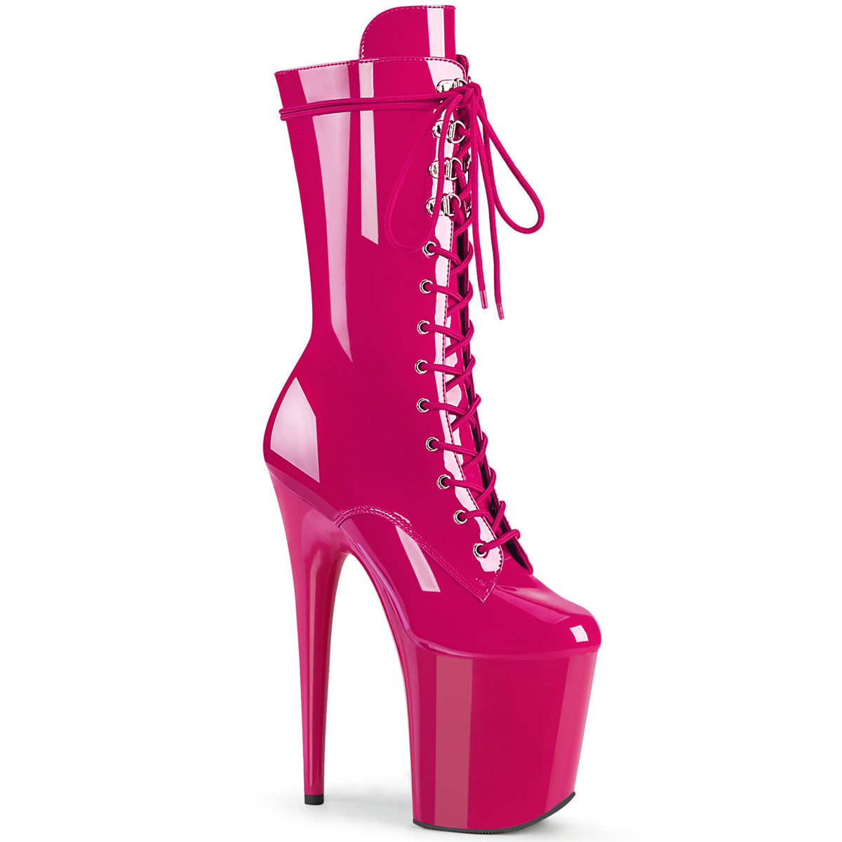 Pleaser Damen Knöchelstiefel FLAMINGO-1050 H. pink pat / h. Rosa