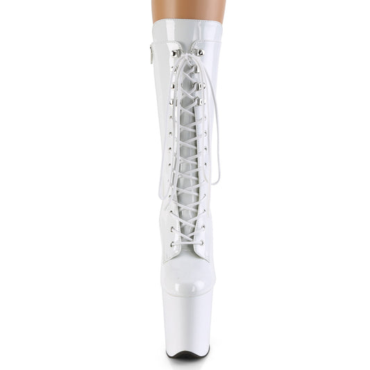 Pleaser Women's Platform Shoes FLAMINGO-1050 Wht Pat/Wht