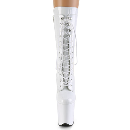Pleaser Womens Ankle Boots FLAMINGO-1050 Wht Pat/Wht